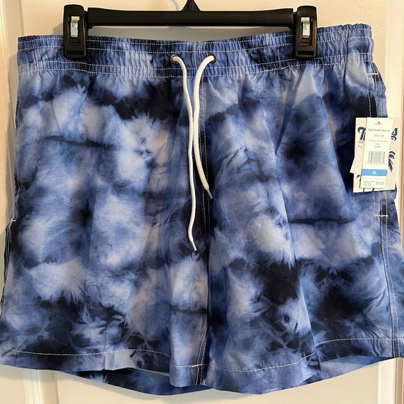 Trunks Surf & Swim Classic Tie Dye Marine Blue Swim Trunks Men's Size XL New - Picture 1 of 6